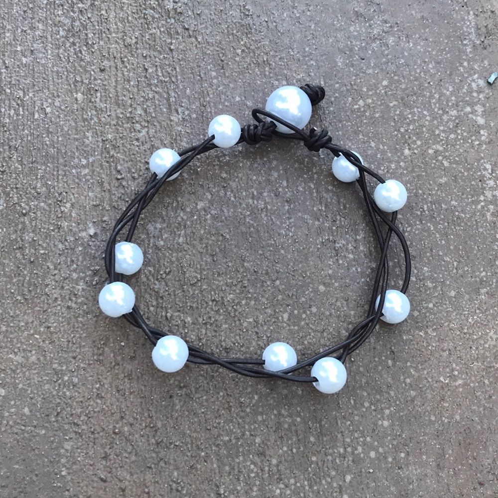 Brown Twisted pearl bracelet